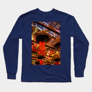 Man Mo Temple Incense Coil And Prayer Long Sleeve T-Shirt